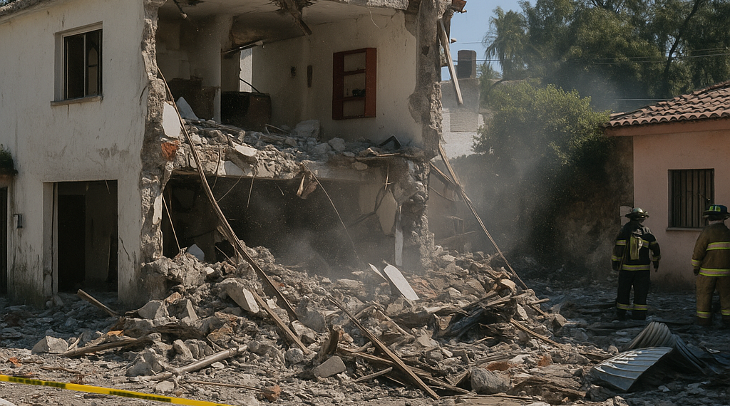 Explota pipa de gas y daña casas en Cuernavaca