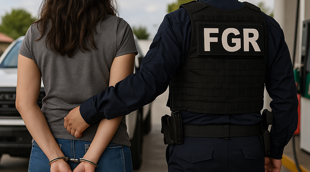 FGR detiene a mujer por caso de combustible