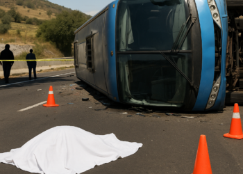 Muere uno tras volcar autobús en la México-Pachuca