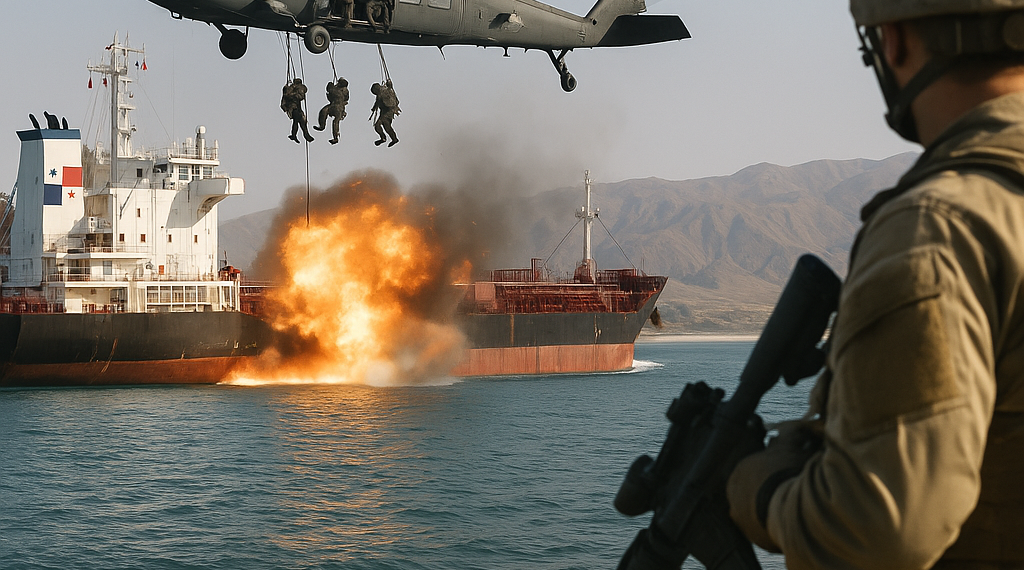 El ejército estadounidense abre fuego contra un barco de bandera panameña que ha intentado romper el bloqueo en Irán