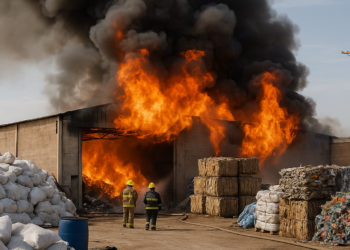 Se incendia bodega de residuos industriales en Toluca