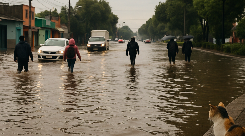 Provoca lluvia anegaciones en Valle de México
