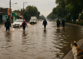Provoca lluvia anegaciones en Valle de México