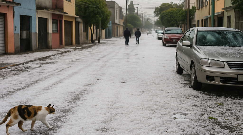 Pega granizada a Iztacalco y Gustavo A. Madero