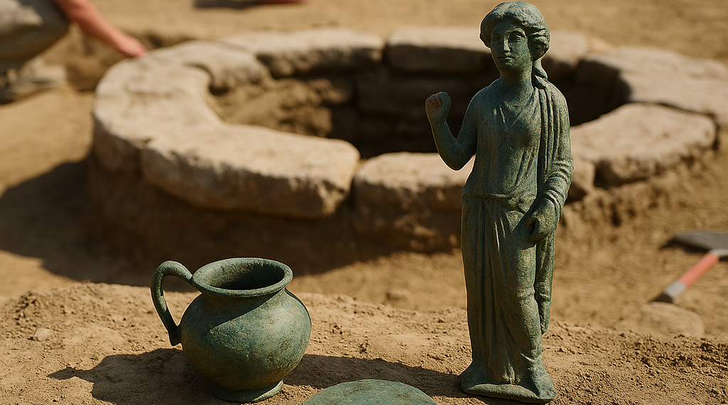2,500-Year-Old Etruscan Bronze Relics Found in Ancient Well in Italy