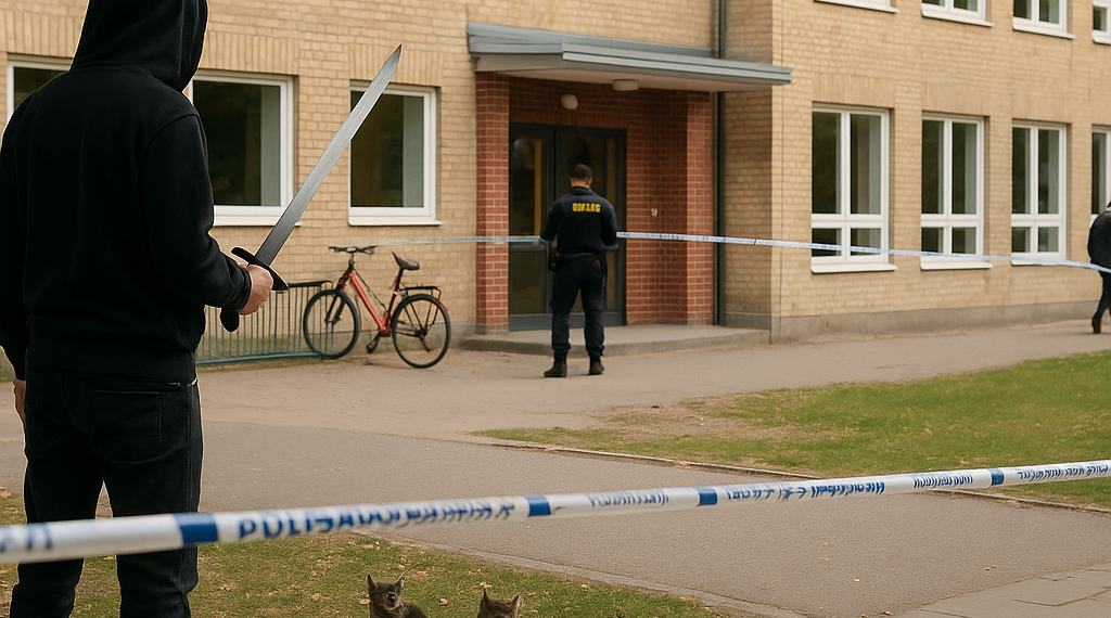 Ataque de un sujeto con espada deja saldo de un muerto y tres heridos en una escuela de Suecia