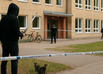 Ataque de un sujeto con espada deja saldo de un muerto y tres heridos en una escuela de Suecia