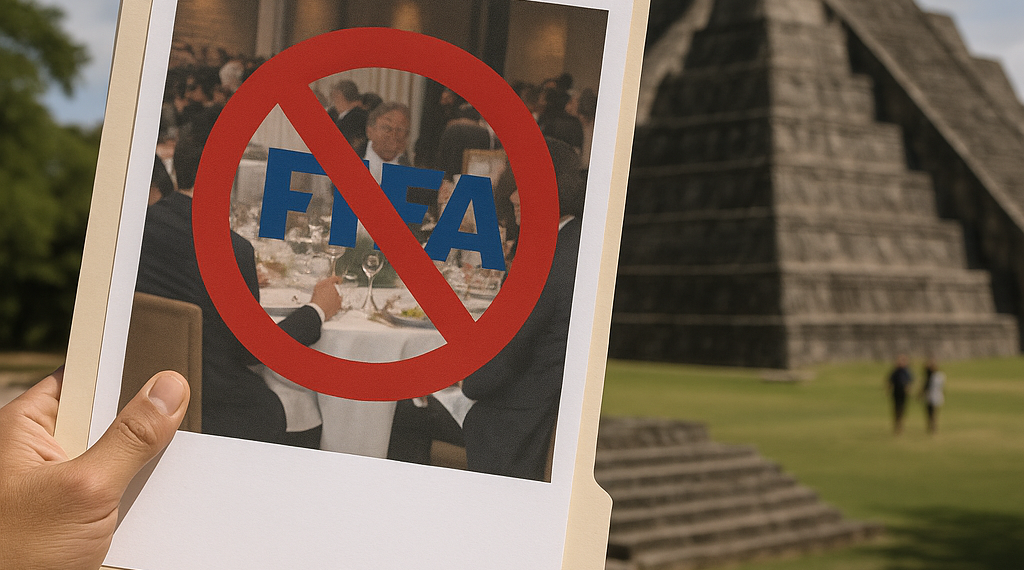 ...Y omite el INAH cena de FIFA en sus registros