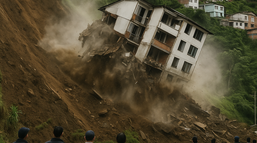 El impactante video del momento en que colapsó parte de la Catedral de Manizales por el terremoto