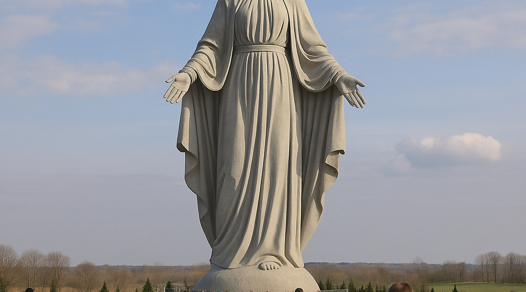 La estatua de la Virgen María más alta de Europa fue inaugurada en un pequeño pueblo de Polonia