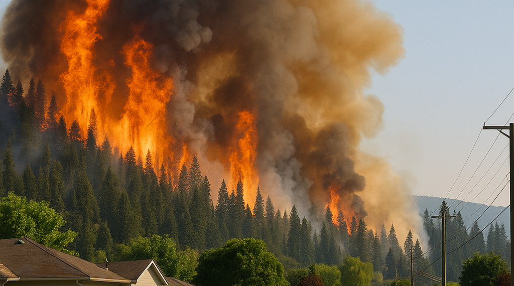 Un feroz incendio forestal azota a la provincia canadiense de Columbia Británica: hay más de 20.000 evacuados