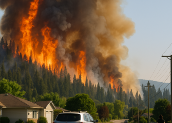 Un feroz incendio forestal azota a la provincia canadiense de Columbia Británica: hay más de 20.000 evacuados