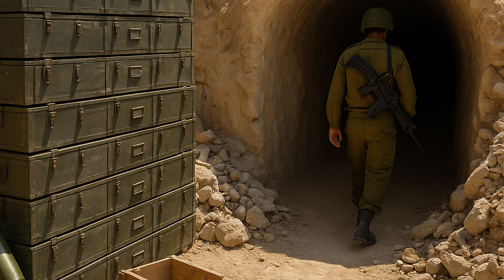 El ejército de Israel destruyó una red de túneles y un depósito de armas de Hezbollah en el sur del Líbano