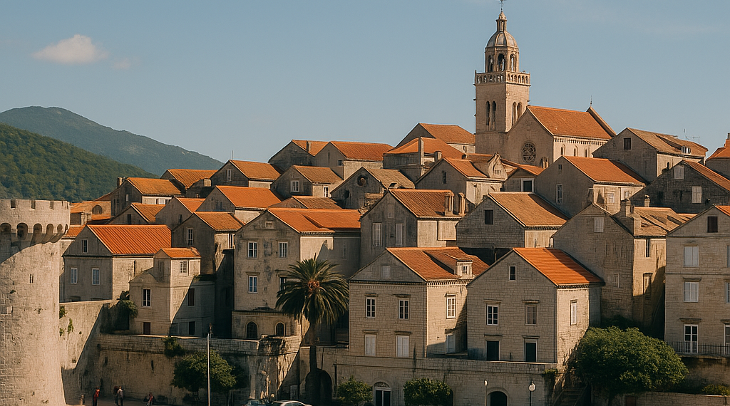 310 metros de casco medieval, una catedral con mezcla de estilos y un reloj lunar: así es Korčula, la isla que asegura ser cuna de Marco Polo
