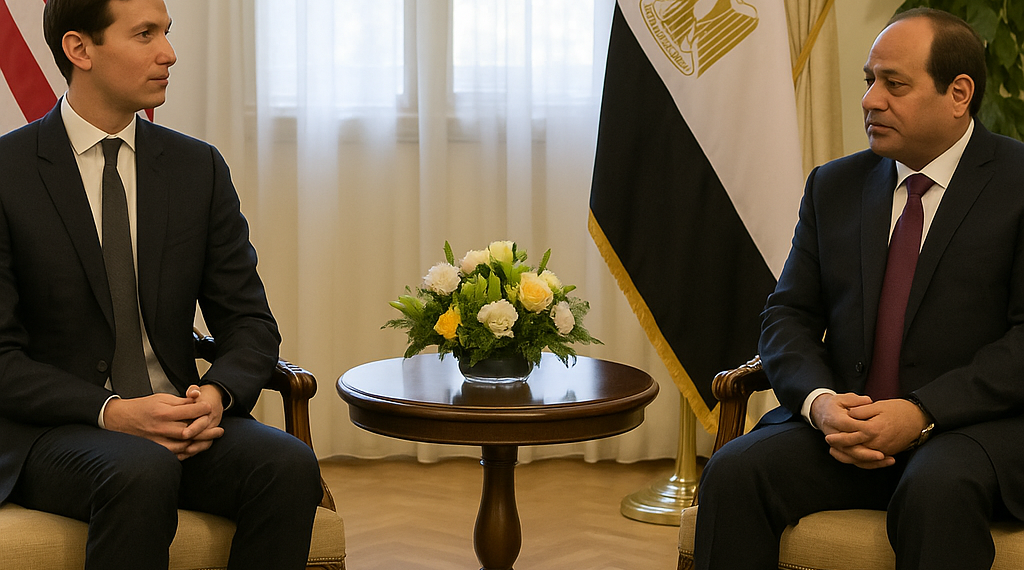 Jared Kushner se reunió con el presidente egipcio para impulsar el plan de paz de Estados Unidos en Gaza