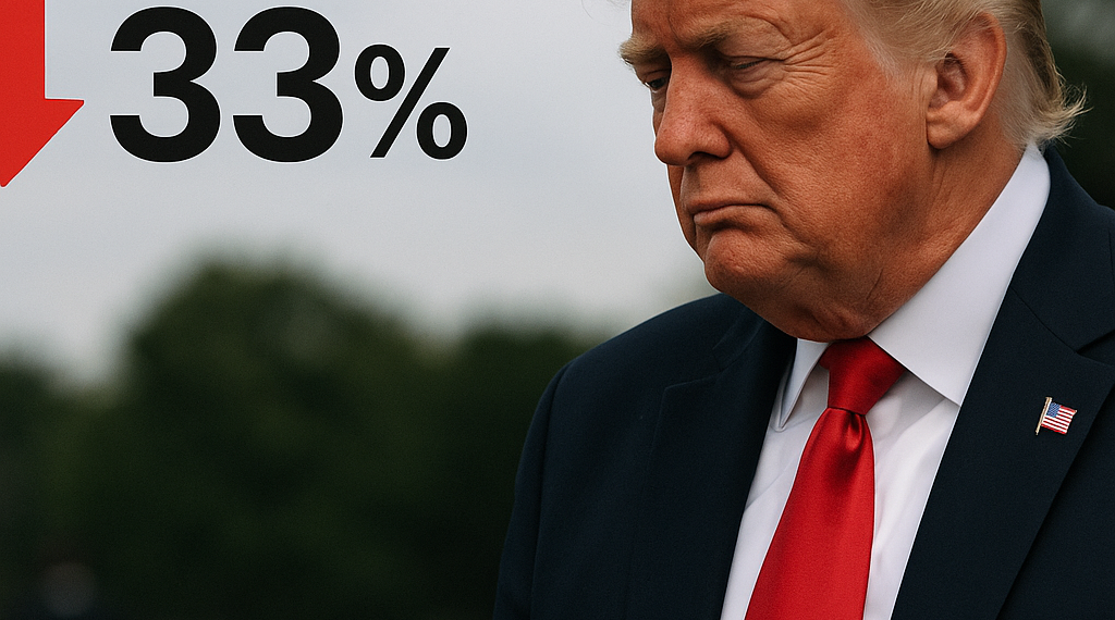 La popularidad de Donald Trump cae al 33%, el mínimo de su mandato