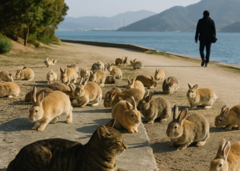 La isla de los conejos de Japón esconde un desequilibrio ecológico que ya involucra a los jabalíes