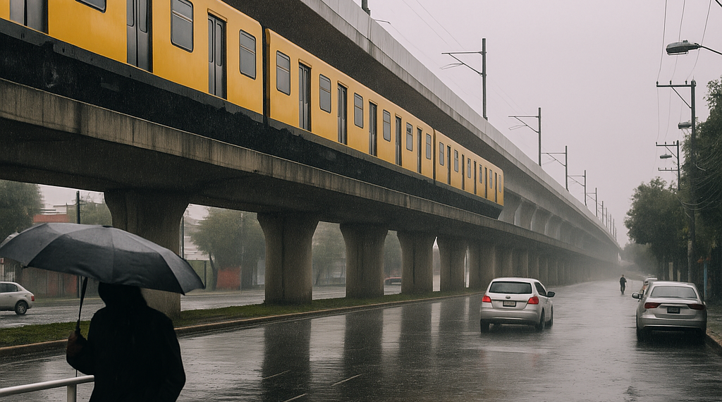 Pega lluvia al oriente de CDMX; sin servicio Línea A