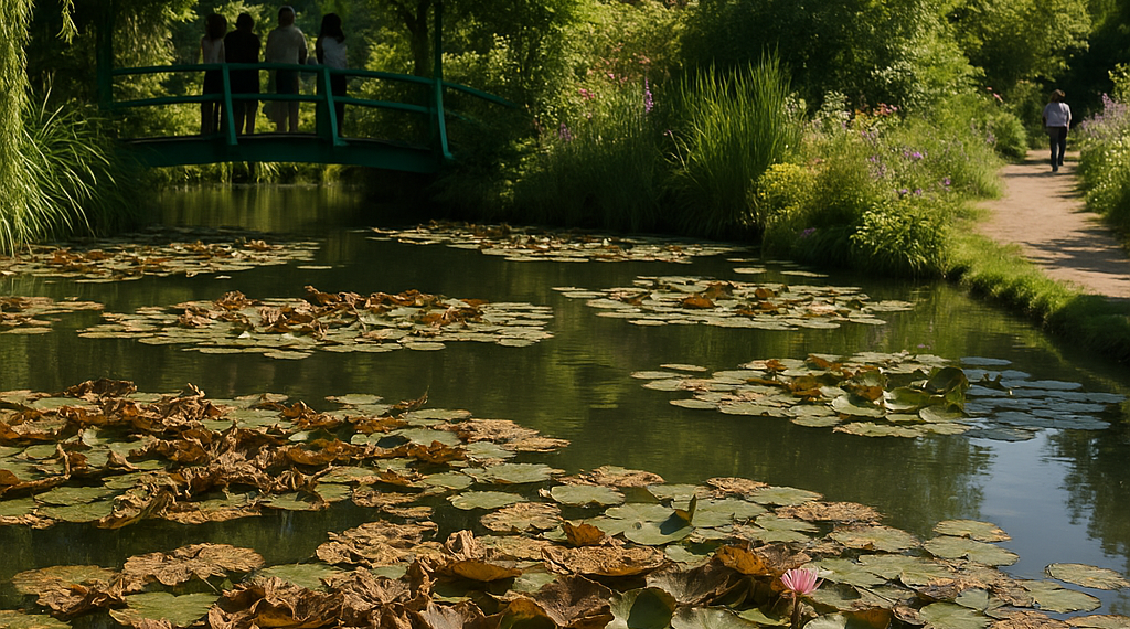 Monet's gardens in Giverny suffer damage from record heatwaves