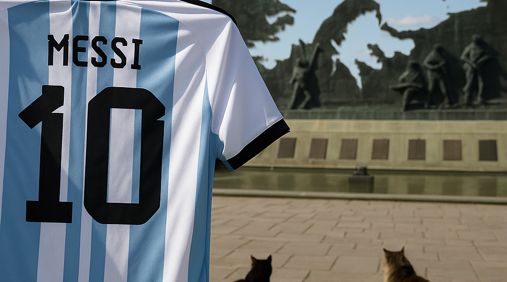 Las Malvinas y Messi, presentes en la nueva camiseta de homenaje de Almirante Brown