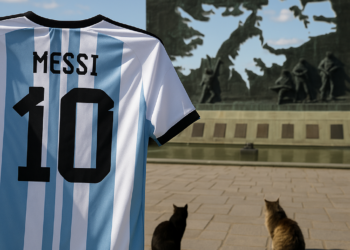 Las Malvinas y Messi, presentes en la nueva camiseta de homenaje de Almirante Brown