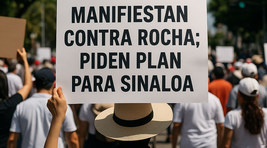Protestan contra Rocha; exigen plan para Sinaloa