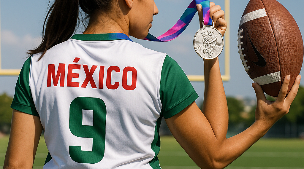 México Femenil celebra medalla y pase olímpico en flag football