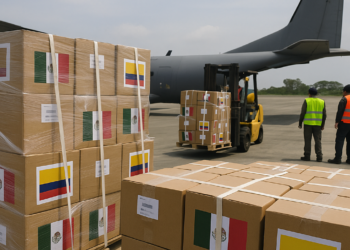 Manda México 19.5 toneladas de despensas a Colombia