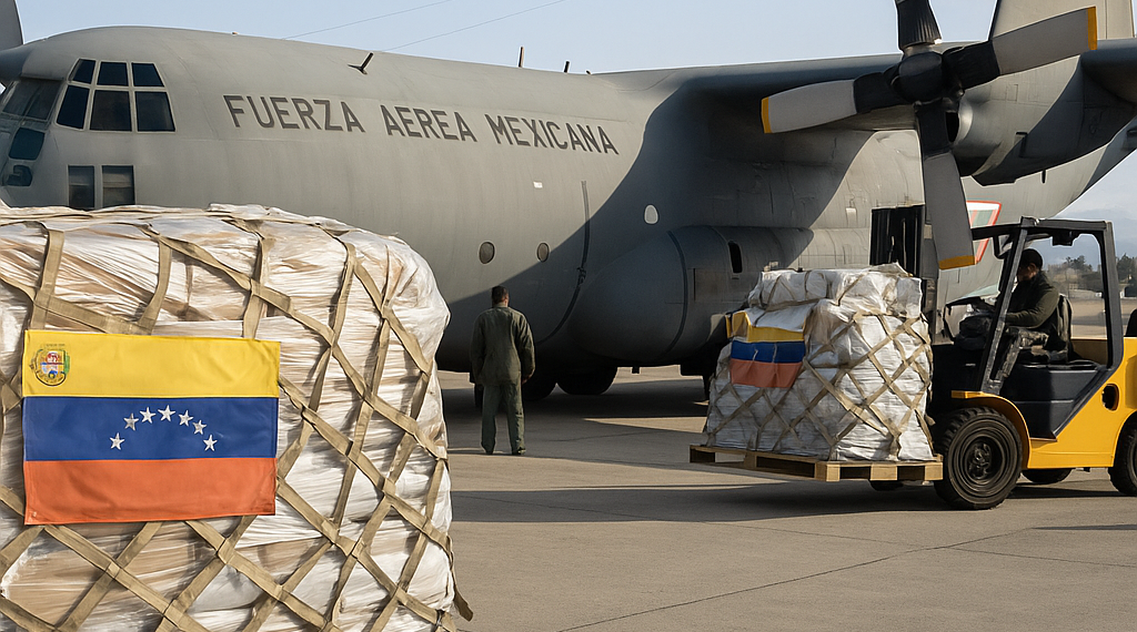 Envía México más de 718 toneladas de ayuda a Venezuela