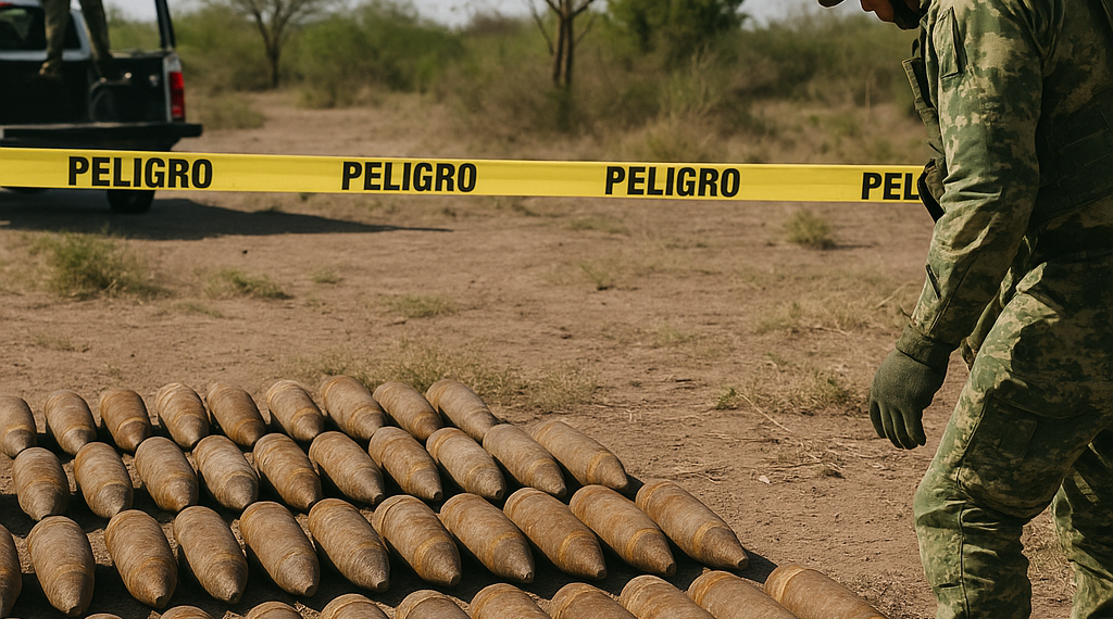 Operativo sable destruye 49 explosivos en Sinaloa
