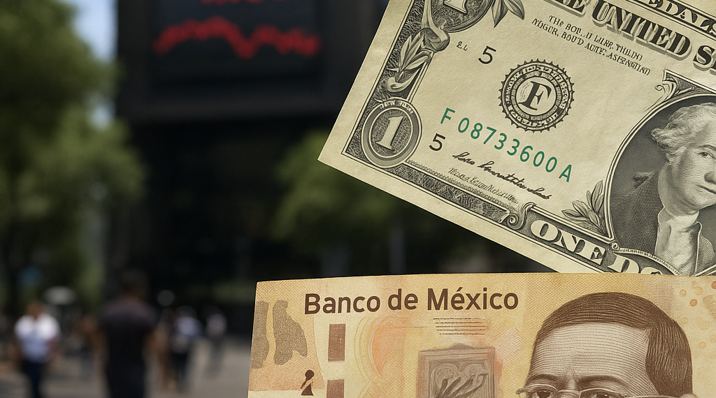 Peso mexicano pierde terreno ante dólar