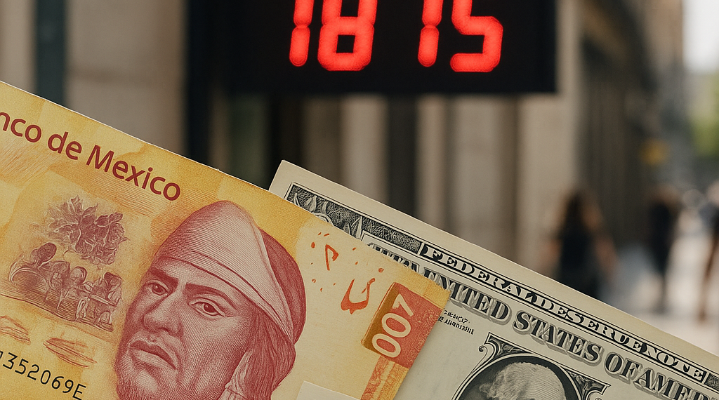 Peso mexicano se aprecia frente al dólar y prueba una zona no vista desde 2024