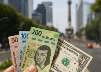 Peso mexicano mantiene su avance frente al dólar y se enfrenta a una zona clave