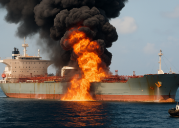 Un petrolero saudita fue atacado en el Mar Rojo y se incendió frente al puerto de Yanbu
