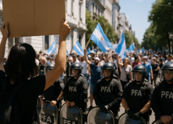 Manifestantes chocan con policía en Argentina por proyecto de ley a favor de propiedad privada