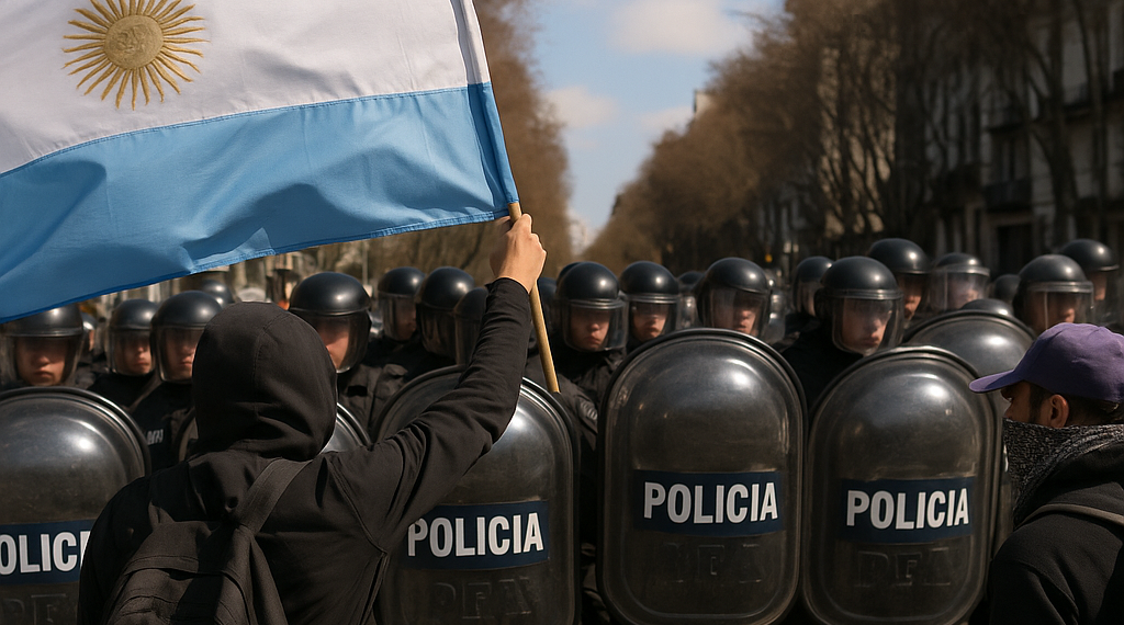 Manifestantes chocan con policía en Argentina por proyecto de ley a favor de propiedad privada