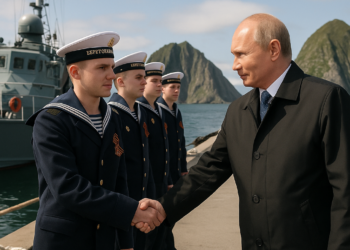 Putin visitó las islas que reclama Japón en el Pacífico y arengó a los marineros rusos: “Ustedes también están en el frente”
