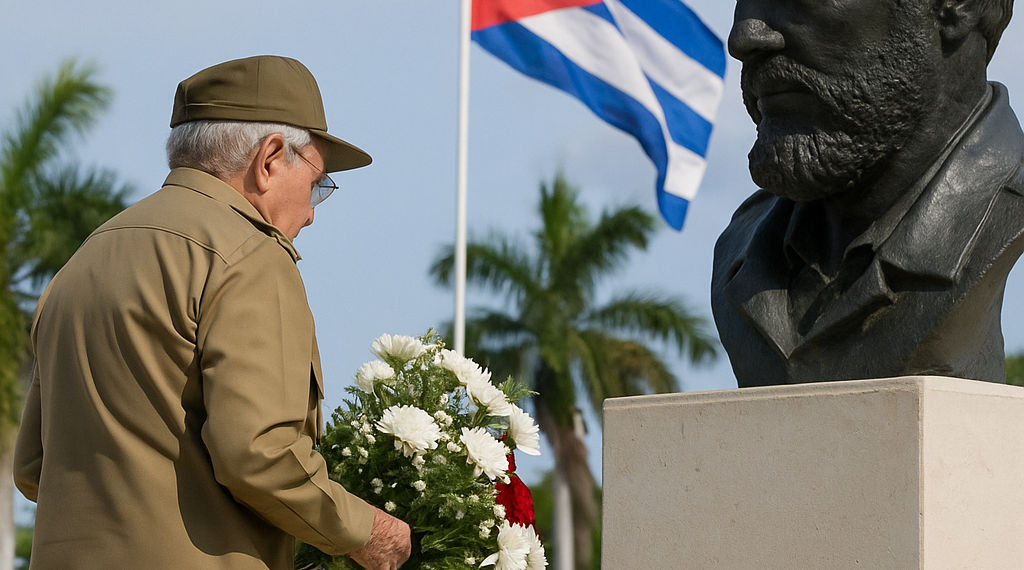 Reaparece Raúl Castro en público en homenaje a Fidel