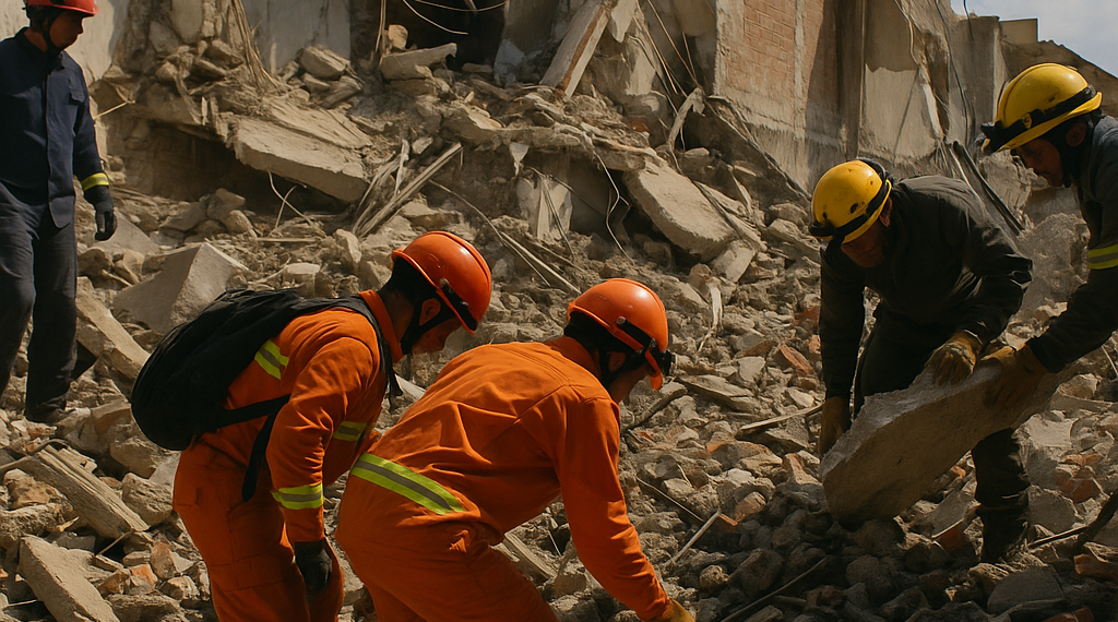 En carrera contrarreloj rescatistas intensifican búsqueda buscan a sobrevivientes del terremoto en Colombia