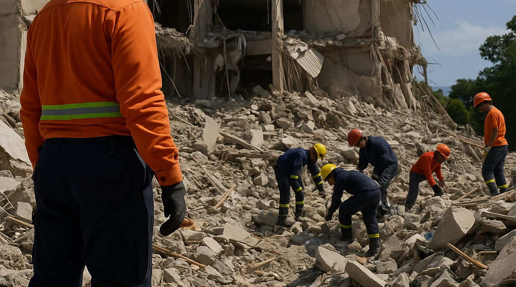 Rescatistas reanudan recuperación de cuerpos en edificio dinamitado tras terremotos en Venezuela