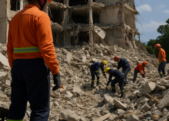 Rescatistas reanudan recuperación de cuerpos en edificio dinamitado tras terremotos en Venezuela