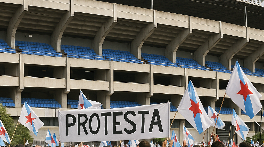 Riazor inaugura la campaña en medio de protestas