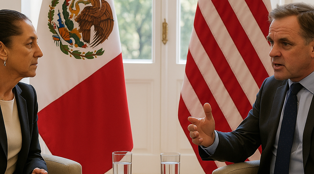 Sheinbaum conversa con el historiador Niall Ferguson sobre la relación entre México y EU