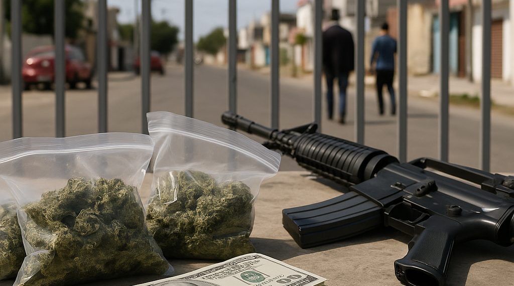 Drogas en México, dinero en EU y armas en Europa