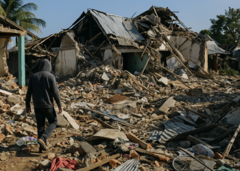 Deja al menos 53 muertos sismo de 7.7 en Indonesia