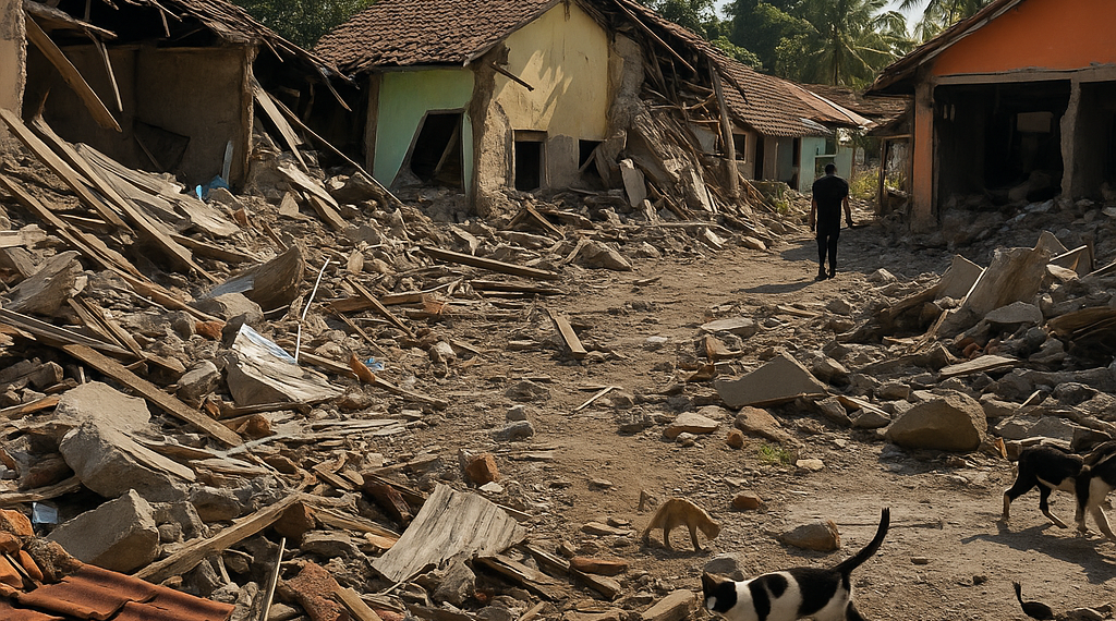 Sacude sismo de 7.7 a Indonesia