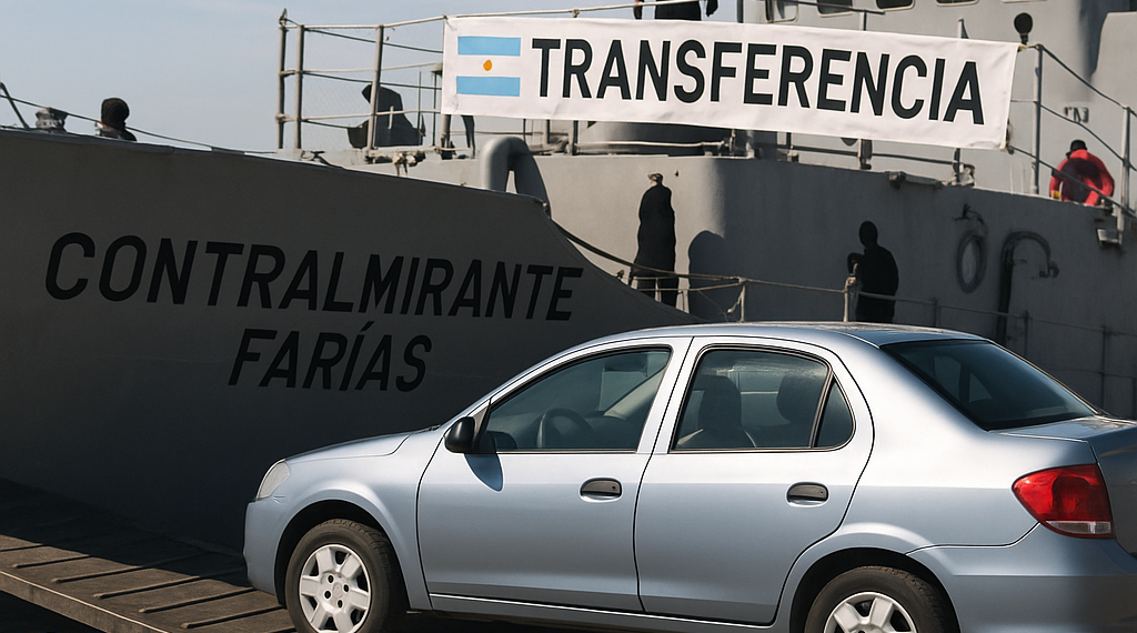 Entrega Argentina a Contralmirante Farías