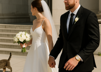 Travis Kelce Paired His Wedding Ring With a Killer Gold Cartier Watch