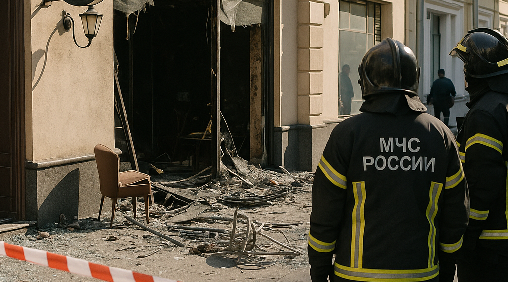 Tres muertos en una explosión en un céntrico café de Moscú