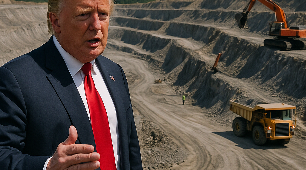 Trump anunció que EU invertiría 3,000 millones de dólares en proyectos mineros para reforzar defensa